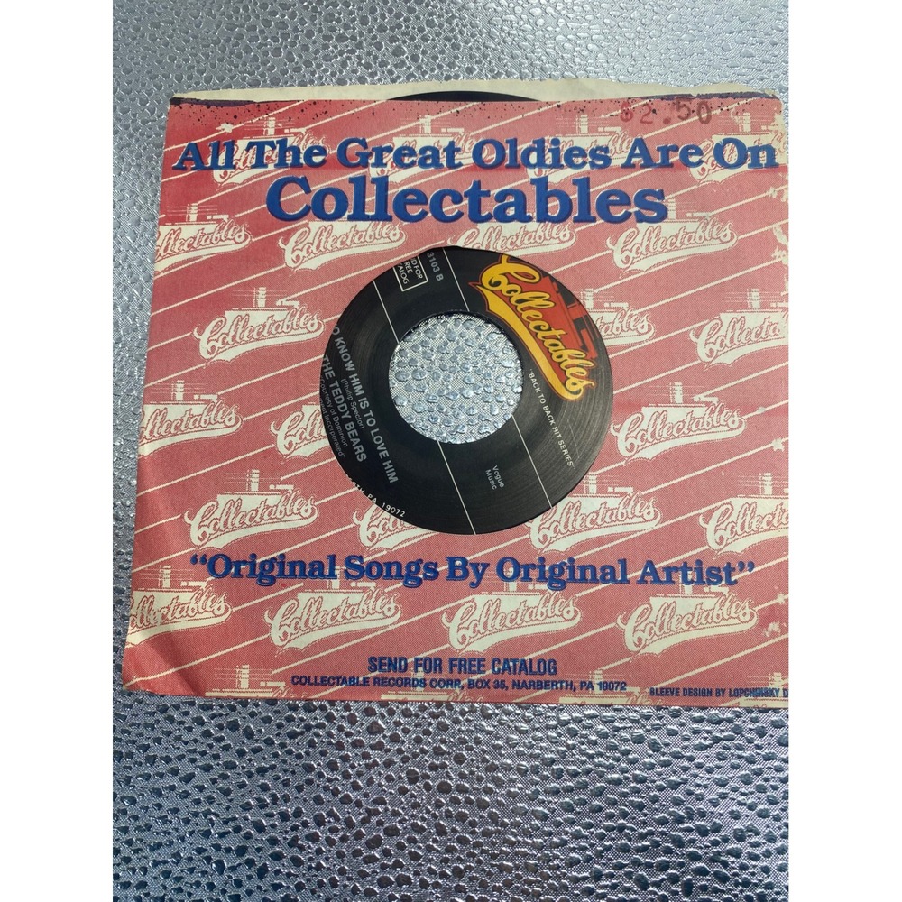 The Teddy Bears To Know Him Is To Love Him 45 RPM Vinyl Record Collectables